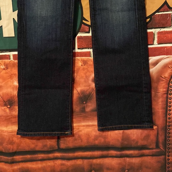 LUCKY BRAND EASY RISER BOOTLEG RELAX FIT MIDRISE DARK DENIM DISTRESSED SZ 27/30 - Picture 3 of 7